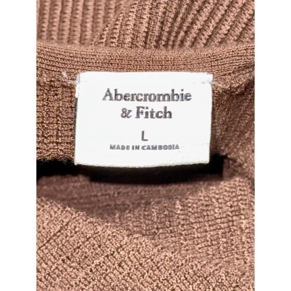 Abercrombie & Fitch Chocolate Brown Ribbed Knit Sleeveless Tank Top Women Size L - Picture 4 of 7